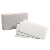 (R) Index Cards, Ruled, 3in. x 5in., White, Pack O