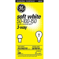 Soft White Light Bulb, 3-Way, 50/100/150 Watts
