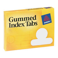 (R) Gummed Index Tabs, Round, White Paper, Box Of 