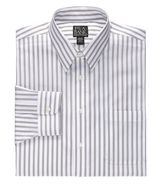 Traveler Point Collar Poplin Stripe Dress Shirt