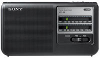 Black Portable AM-FM Radio - ICF-38