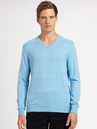 Ribbed V-Neck Sweater
