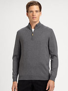 Quarter-Zip Mockneck Sweater
