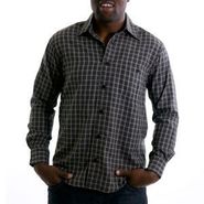 Men Long Sleeve Microfiber Windowpane Shirt 432661