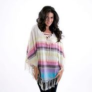 Boho Goddess Striped Poncho j507uboh