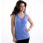 Sleeveless Tank w/ Crochet Applique 116856