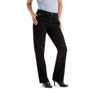 Women Petite Relaxed Fit Stretch Jean - Black 305-