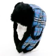 Adult Plaid Wool w/ Black Fur 306w
