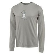 Men Snowman Golf Long Sleeve Crusher Tee 18596