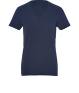 Navy-Black Iris Cotton V-Neck T-Shirt