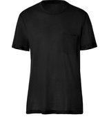 Black short sleeve crew neck pocket tee