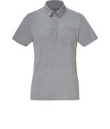 Heather Grey Crinkled Polo Shirt