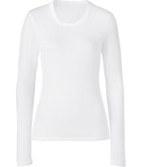 White long sleeve crew neck tee