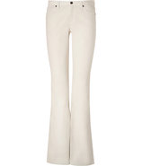 Ivory flared corduroy pants