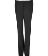 Black Wool-Silk Pants