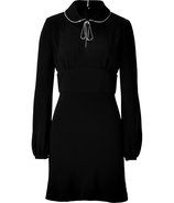 Black Crystal Neck Dress