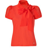 Lava Cotton/Silk Tie Neck Top