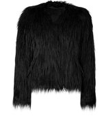 Black Vintage Faux Fur Brooklyn Jacket