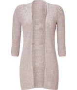 Grey-Rose Metallic Cashmere Livia Cardigan