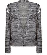 Black and White Deep V-Neck Cardigan