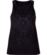 Washed Grey Printed A-Line Top