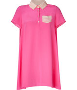 Pink/Blush Silk Cape Back Dress