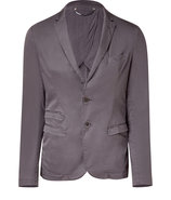Grey Cotton Stretch Blazer