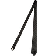 Mercury Black Checked Rohan Silk Tie