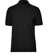 Black Cotton Short Sleeve Wheeler Polo Shirt