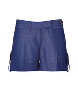 Indigo Cuffed Denim Shorts