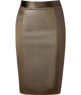 Nougat Satin Skirt