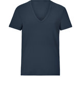 Navy Cotton V-Neck T-Shirt