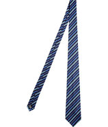 Blue and Black Silk Tie