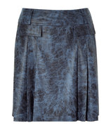 Black and Blue Pleated Skirt