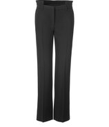 Black straight-leg pants