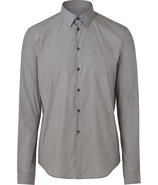 Silver Grey Fine Stripe Shirt