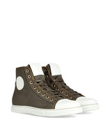 Army Green/White Canvas Sneakers