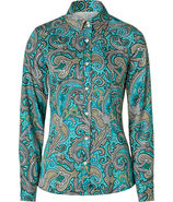 Turquoise Paisley Top
