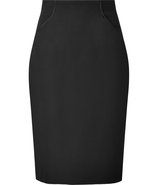 Black Wool Pencil Skirt