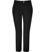 Black Stretch Cotton 7/8 Pants