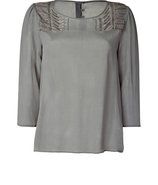 Slate Beaded Tunic Top