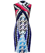 Lace Blue-Multi Sleeveless Sheath Dress