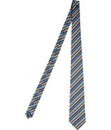 Blue and Yellow Striped 9 cm Silk Tie
