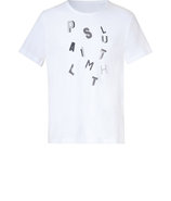 White Tee with Letter Print