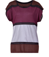 Warm Chocolate Colorblock Top