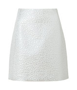 Silver Structured Skirt