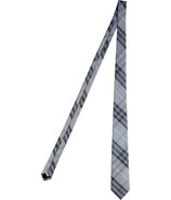 Pale Iris Blue Checked Rohan Silk Tie