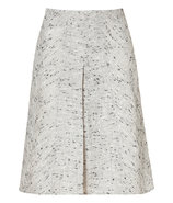 White and Black A-Line Pleat Skirt