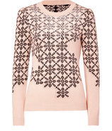 Beige/Black Sequined Pullover