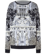 Precious Metal Pattern Oversized Pullover